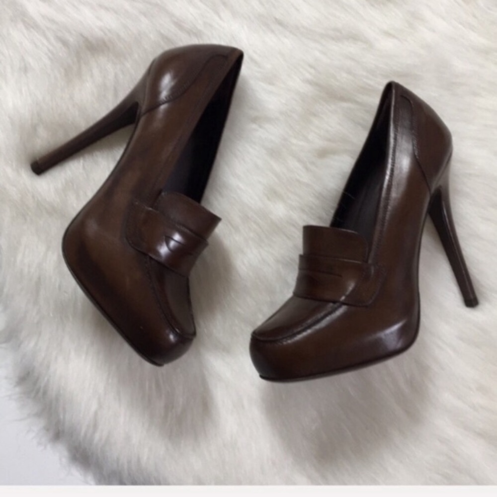 Vera Wang Lavender | Cognac Talli Leather Oxford Heel